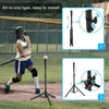 Sweatband Baseball Batting Tee Tripod Adjustable Stand for Hitting Training Practice Portable Foldable Adult Kids Beginner 230811