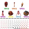 Andra evenemangsfestleveranser Halloween Garland Banner Set Bloody Themed Party Supplies Kit Garland Backdrop Cake Toppers Balloons For Vampire Decorations 230810