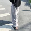 Pantalon masculin plissé des hommes à la mode gris blanc décontracté streetwear japonais hip-hop pantalon hommet en liberté