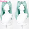 Cosplay Wigs Rebecca Cosplay Wig Anime Cyberpunk Edgerunners Cosplay Rebecca Wig 45cm Short Cyan Hair Heat Resistant Hair Becca Wigs Wig Cap 230810