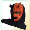 Cycling Caps Masks Halloween Funny Horns Knitted Hat Beanies Warm Full Face Cover Ski Mask Hat Windproof Balaclava Hat for Outdoor3761681