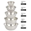 Bowls Brand Stainless Steel Stackable Travel 5Pcs With Scale BBQ Camping Hiking Kitchen Lightweight Mixing