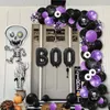 Inne imprezy imprezowe zapasy Halloween Decor Orange Black Purple Balon Garland Horror Ghost Decor na Halloween Birthday Party Balon 230810