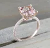 Cluster Rings Vintage 18k Rose Gold Кольцо мода моделированная бриллиантовая вечеринка для женщин для женщин Оптовые ювелирные изделия