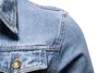 Мужские жилетки хлопчатобумажная джинсовая куртка мужская карачная сплошная отворотная лацка для одиночной грудь джинсовой курт