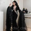 2023 Aso Ebi Black Mermaid Prom Dress Crystals Crystals Luxuous Night Formal Fête Deuxième réception Robes de fiançailles d'anniversaire Robe de Soiree ZJ774