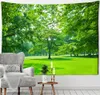 Tapestries Blue Sky Forest Tapestry Wall Hanging Natural Scenery Tropical Plants Home Art Background Fabric Can Be Customized