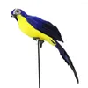 Garden Decorations Decor Statues Sculptures Artificial Fake Parrot Lifelike Feathered Bird Imitation Indoor Or Outdoor Lawn Ornaments 25cm