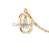 Colliers de pendentif Nouveau collier espagnol PD26 LETTRE PETIT ET PLUMEUX LUMBRE LUMBRE COLLAIRE DE LURME PENDANT PENDANT J230811