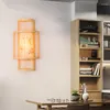 Wall Lamp Chinese Creative Bamboo Aisle Simple Garden Bedroom Bedside Antique Guesthouse