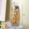 Luxury Europe Klimt Kiss en céramique Vase Home Decor Creative Design Design Porcelain Decorative Flower Vase for Wedding Decoration HKD230810