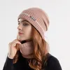 Berets Winter Mützen Snood Sets Stricker Wollkappe Unisex lässig im Freien winddichte weiche Schalhut Männer Balaclava für Frauen