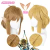 Cosplay Wigs Link Wig Cosplay Twilight Princess Cosplay Blonde Brown Wig Cosplay Anime Wigs Heat Resistant Synthetic Wigs Halloween Wigs 230810