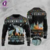 Pulls pour hommes Hommes Femmes Dans la forêt Éléphant Ugly Noël Noël Joyeux Tricoter Pulls à manches longues 3D Imprimer Sweat-shirt à col rond 230810