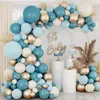 Dekoracja Blue Balon Garland Happy Birthday Dekoracja Baby Shower Globos Confetti Baloon Wedding Supplies