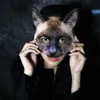 Simulerade djur mask sexig katt halv ansiktsmask för karneval maskerad påsk halloween kostym rekvisit för att klä upp partiet leverans hkd230810