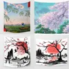 Tapestries Anime Landscape Wall Tapestry Cover Beach Handduk Filt Picknick Yoga Mat Heminredning Tapestry kan anpassas R230810