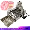 Mini Donut Maker de aço inoxidável 4 linhas fritaram a máquina 220V 110V automática