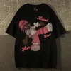 女性用Tシャツコットンショートスリーエレブサマーカップル日本の漫画ルーズトップ男性と女性香港スタイルカジュアルファッション