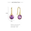 Серьги с серьгами -консервированные пурпурные серьги циркона для женщин 925 стерлинговые серебряные капли роскошь большой 2023 г.