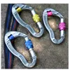 Protection des rochers Screwgate Rock Rock Mountaine d'alpinisme boucle du carabiner avec roue de poulie pour la sculpture arborante gréement en rappel HKD230810