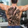 Tymczasowe tatuaże duże tymczasowe tatoo dla mężczyzn tatuaż body sztuka pełna back seksowna tatuaż naklejka lwa King Tiger Dragon Tatuaż