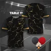 Outdoor-T-Shirts schnell trocknend Tischtennis Kleidung Männer Hemd T-Shirt mit Badminton-Uniformen trocknen rundes Halskragen Kurzarm 230811