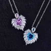 ペンダントネックレスTiktok Live放送新しいGaoding Jewelry Design Angel WingsペンダントシミュレーションHailanbao Wings Heart Necklace J230811