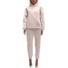 Women's Two Piece Pants 2 Solid Color Hooded Sweater Casual Suit Oversized Suits For Women Office Womens Wide Leg Overall Snow