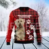 Herrtröjor jul ful tröja tecknad hund katt jultomten tatuering retro långa ärmar 3dprint höst vinter pullover harajuku casual x1 230810