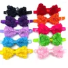 Hundkläder 1st Rose Bow Ties Bulk Solid Color Cat Bowties Collar Pet Supplies Justerbar valpslipsar Små tillbehör