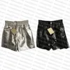 Women PU Leather Shorts Fashion Embossed Designer Short Pants Summer High Waist Pants