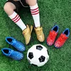 Vestido sapatos de luxo garotos de ouro sapatos de futebol boots de futebol crianças para meninos meninas adolescentes tênis estudantes de cliques executando treinamento ao ar livre 230811
