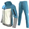 Men's Tracksuits Gyms Fashion Young Jogger Sets Jacket Pants Suit Sportwear Gentlemen Plaid Mens Sports Men Clothes