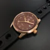 Zegarek zegarek SD1949S Steldive Brand NH35 Automatyczny ruch C3 Zielone świetliste brązowe tarcze 42 mm nurkowe zegar ze skórzanym paskiem