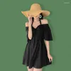 Frauen Badebekleidung einteilige Badeanzug Frauen Rock Schwimmanzug koreanischer Stil Schlampe Badedauer Sommer Beachwear Plus Size