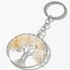 Kliny Smycze Artilady Tree of Life Blakin 7 Chakra Healing Crystals Kamień Kamień Kobiety Mężczyźni Naturalne kamień szlachetny Kluczowe łańcuchy Biżuteria Prezent 230810