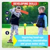 スウェットバンド1621IN 2IN1野球バッティングセットとピッチングマシンゴルフおもちゃの子供向け幼児用ボールキット幼児少年少女230811