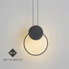 Lampy wiszące nordycka postmodernistyczna sztuka proste światła lampa sypialnia leniwa LED LINE LINE LINE