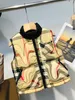 New designer kids Waistcoat baby Outwear Khaki plaid print vest Size 100-160 CM Splicing design Sleeveless jacket