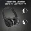 Conjunto de cabeça do fone de ouvido suporte do telefone cartão fm tf para iphone samsung fones áudio estéreo mp3 bluetooth 5.3 fone sem fio 3yuq2