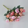 Decorative Flowers 1PC Korean Style Bride Hand Holding Flower Bouquet Simulation Rose Decoration Pictures Pography Props DIY Decor