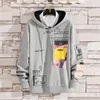 Erkek Hoodies Bahar Sonbahar Üstleri Harajuku Kapüşonlu Sweatshirts Koreli Gençlik Çakırma Sokak Giyim Hip-Hop Trend Giyim