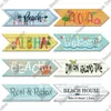 Decorative Objects Figurines Putuo Decor Beach Wooden Wall Plaque Sign Seaside Road Guide Decoration Indicator Hanging House Deocr 230810