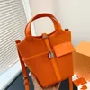 Lüks mini bakkal sepeti tuval çantası moda tasarımcı crossbody çanta kadın omuz çantası klasik tote çanta boyutu 15cm