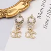 Luxury Earrings Designer Letters Stud Earring Dangle 18K Gold Plated Geometric Brand Jewelry Women Accessories Party Wedding Engagement Lovers Gift