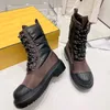 Designer F Highest Quality 2023 New Versatile Nylon Motorcycle Short Boots Thick Sole British Fashion Side Pocket Martin Boots