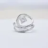 2023 alla moda europea e americana Vendita calda S925 Sterling Silver Irregular Texture Retro Cool Sense Design Open Ring