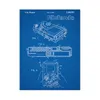 Canvas målar japanskt videospel System Vintage Patent Blueprint Affischer Print Gaming Wall Art for Gamer Boys Room Decor No Frame WO6