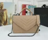 2023 Women Loulou torebki torebki czarne łańcuch torby na ramię luksusowe projektanci Tote Lady Clutch Messenger Evening Crossbody torebka